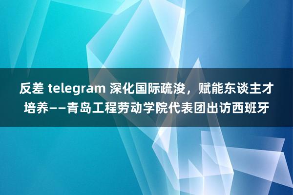 反差 telegram 深化国际疏浚，赋能东谈主才培养——青岛工程劳动学院代表团出访西班牙