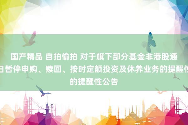 国产精品 自拍偷拍 对于旗下部分基金非港股通往改日暂停申购、赎回、按时定额投资及休养业务的提醒性公告