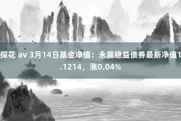 探花 av 3月14日基金净值：永赢稳益债券最新净值1.1214，涨0.04%