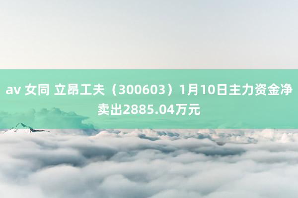 av 女同 立昂工夫（300603）1月10日主力资金净卖出2885.04万元