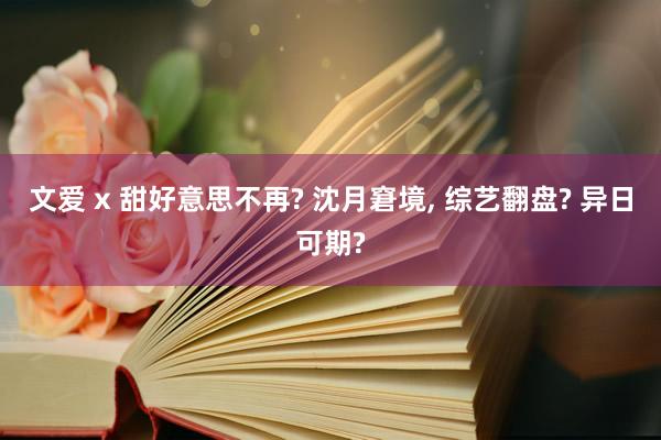 文爱 x 甜好意思不再? 沈月窘境， 综艺翻盘? 异日可期?