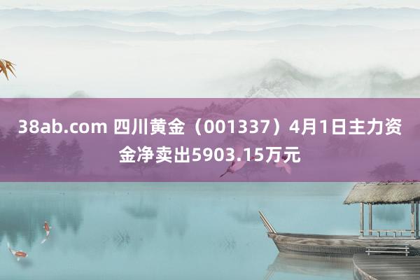38ab.com 四川黄金（001337）4月1日主力资金净卖出5903.15万元
