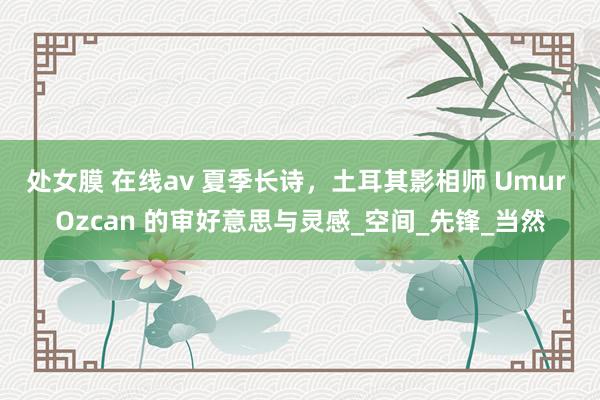 处女膜 在线av 夏季长诗，土耳其影相师 Umur Ozcan 的审好意思与灵感_空间_先锋_当然