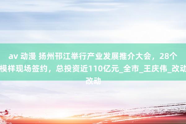 av 动漫 扬州邗江举行产业发展推介大会，28个模样现场签约，总投资近110亿元_全市_王庆伟_改动