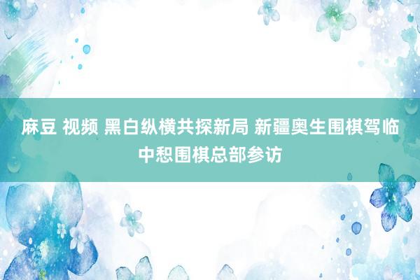 麻豆 视频 黑白纵横共探新局 新疆奥生围棋驾临中惒围棋总部参访