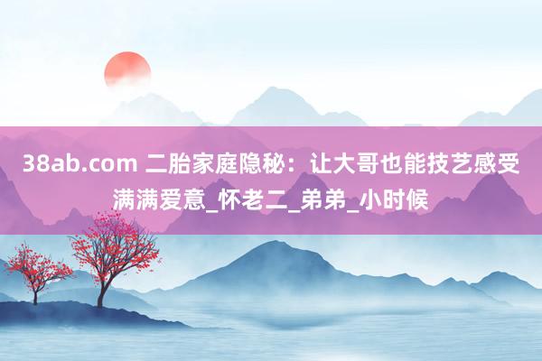 38ab.com 二胎家庭隐秘：让大哥也能技艺感受满满爱意_怀老二_弟弟_小时候