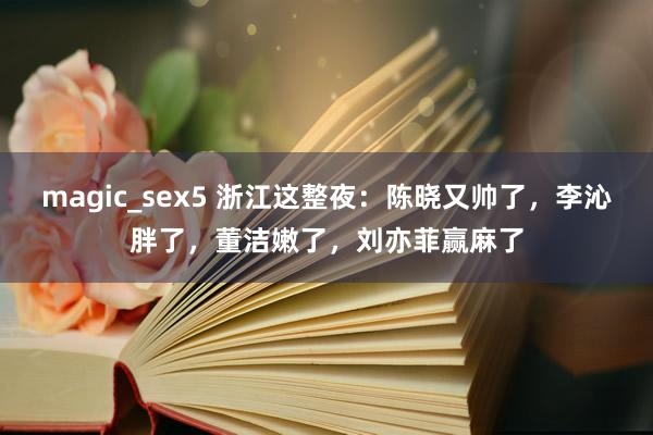 magic_sex5 浙江这整夜：陈晓又帅了，李沁胖了，董洁嫩了，刘亦菲赢麻了